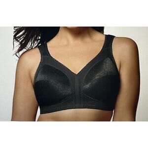 18‎ Hour Ultimate Shoulder Comfort Wirefree Bra 50DDD New In Package Black